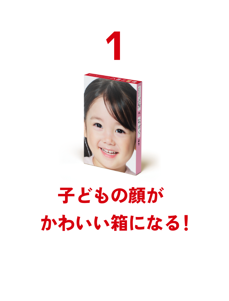子どもの顔がかわいい箱になる!